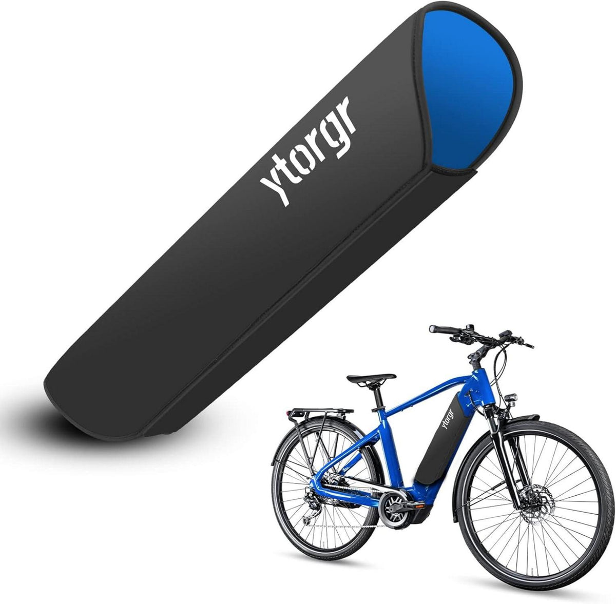 E-Bike Akku Schutzhülle Neopren Rahmenakku Cover 28-35cm