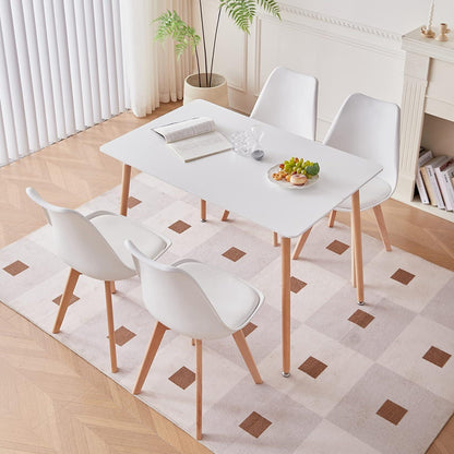 Esszimmerstühle 4er Set Weiß | Skandinavisches Design & Komfort
