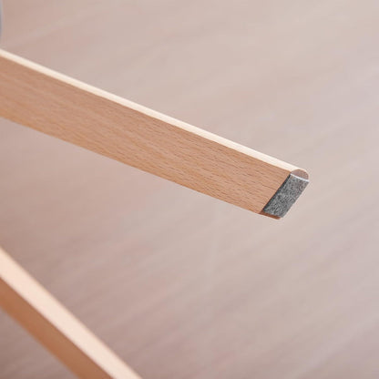 Skandinavische Esszimmerstühle 4er Set Grau, Holz in Lederoptik