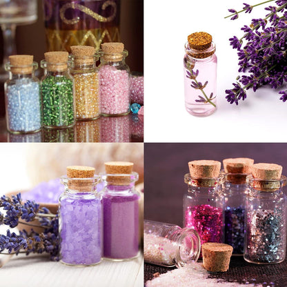 30 Stück Mini Glasflaschen mit Korken,10ml - DIY Hochzeit