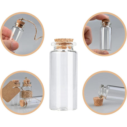 30 Stück Mini Glasflaschen mit Korken,10ml - DIY Hochzeit