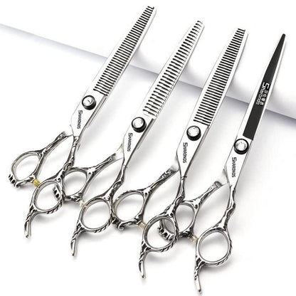 Professionelle Friseurschere 19cm - 4er Set für präzises Haareschneiden