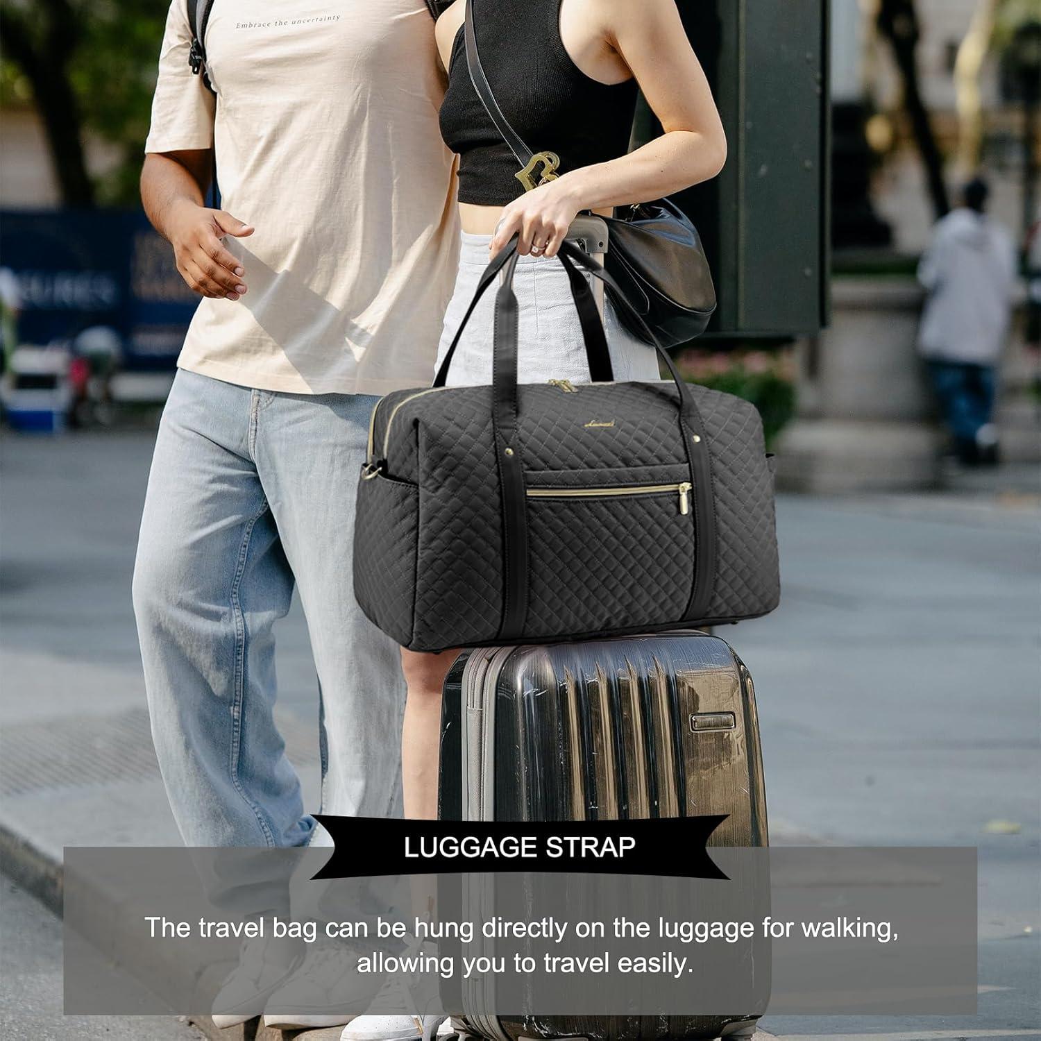 LOVEVOOK Reisetasche Damen Nylon Sporttasche Wochenendtasche