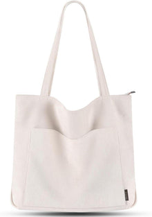 Prite Damen Handtasche Tote Bag Umhängetasche Cord Beuteltasche