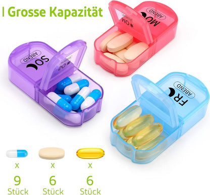 Opret Tablettenbox 7 Tage Pillendose mit BPA-freiem Material