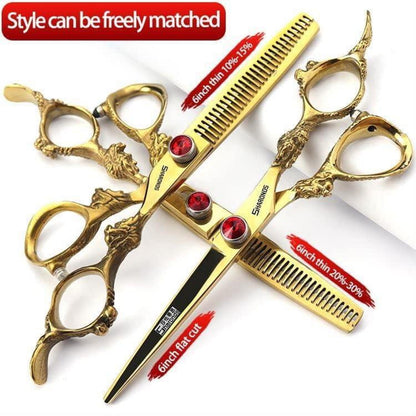 Japanische Friseurschere 6 Zoll – 3er Set | 440C Stahl | Profi Qualität