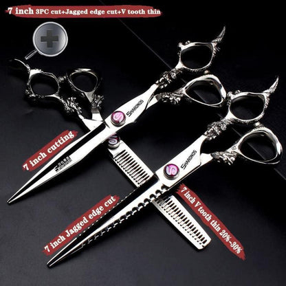 Professionelle Friseurschere 7 Zoll 3er Set – Edelstahl & 440C