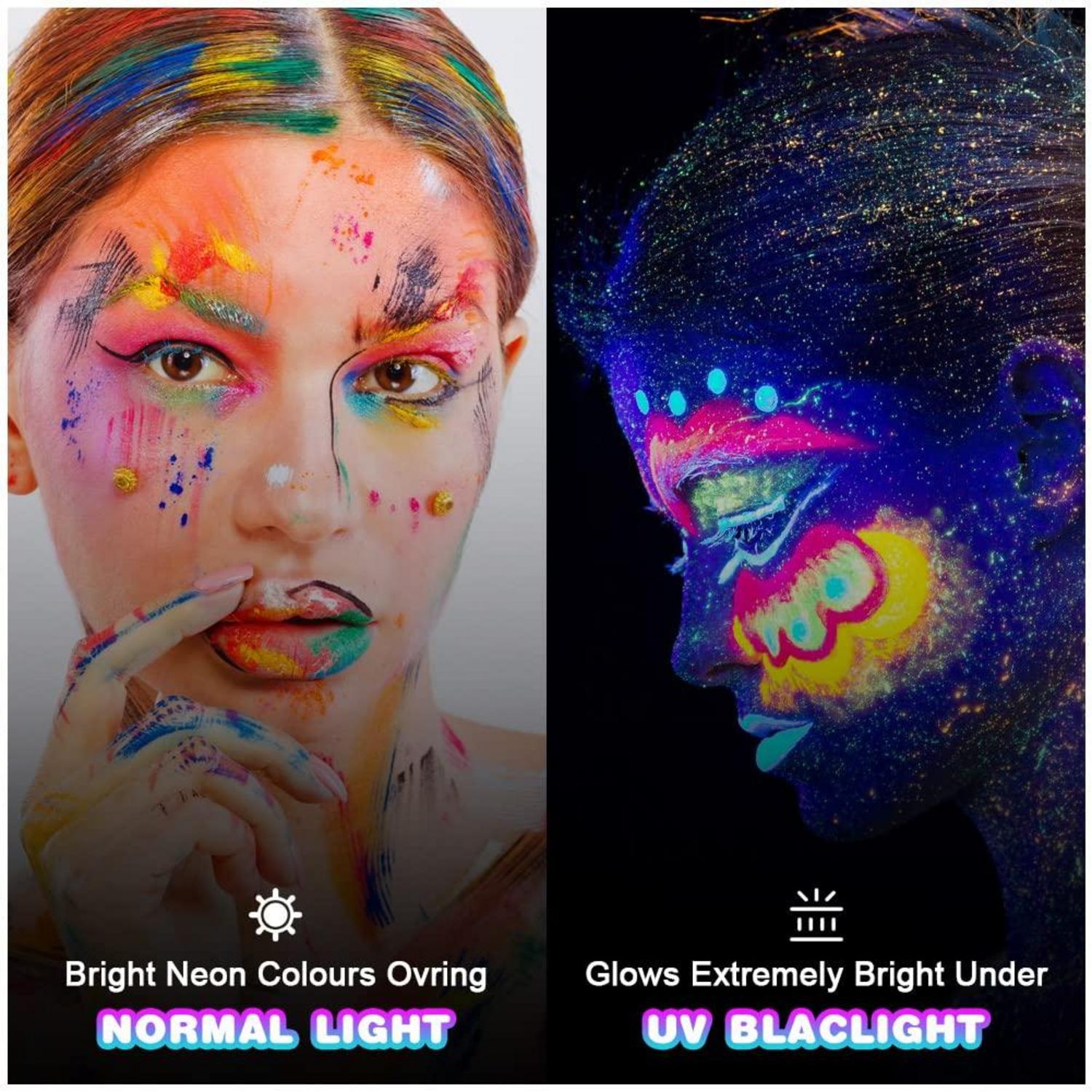 UV Bodypainting Set Neon Farben Schminkstifte für