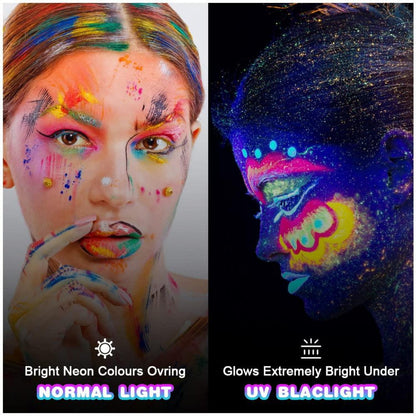 UV Bodypainting Set Neon Farben Schminkstifte für