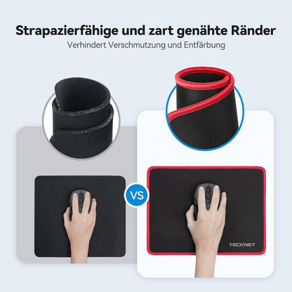 TECKNET Gaming Mousepad 27x21 cm Wasserdicht rutschfest