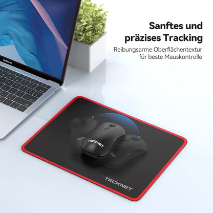 TECKNET Gaming Mousepad 27x21cm Wasserdicht Rutschfest Gummi PC Büroarbeit