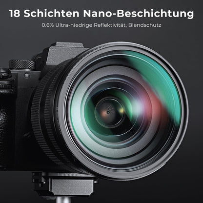 52mm Black Promist 1/4 Filter Optisches Glas 18x Nano-Beschichtung