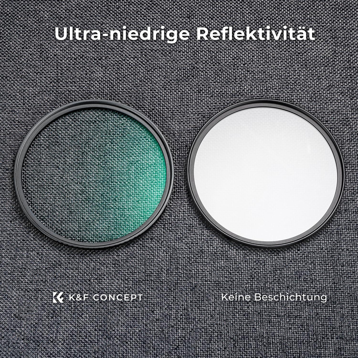 K&F Concept 52mm Black-Mist 1/4 Filter Optisches Glas 18x Nano-Beschichtung