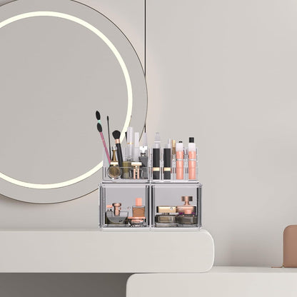 Kosmetik Organizer 2 Lagen Transparent für Bad & Schlafzimmer