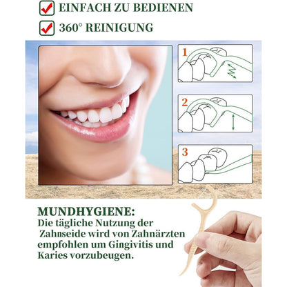300 Nachhaltige Zahnseide Sticks Vegan Dental Floss PLA