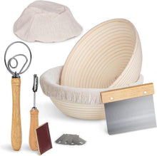 Gärkorb Set aus Peddigrohr zum Brot backen rund 23cm und 25cm