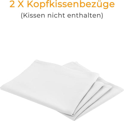 ATsense Kissenbezug 40x40 cm 100% gewaschene Baumwolle