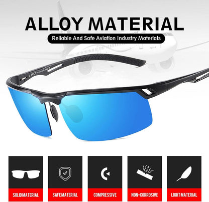 DUCO Herren Polarisierte Ultraleichte Sport Sonnenbrille 8550
