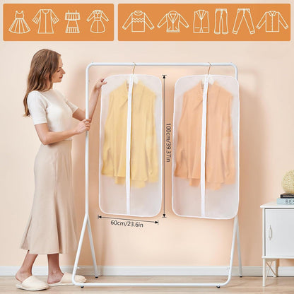 Kleidersack 8er Set 60*100cm Transparent mit Reißverschluss