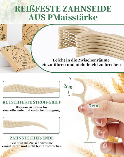 200er Veganer Zahnseide-Stick Nachhaltige Dental Flosssticks