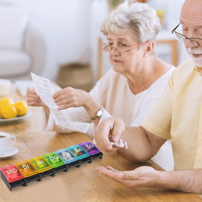 Tablettenbox 7 Tage Deutsch Pillendose Medikamentenbox