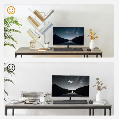HOOBRO Bücherregal Baumform 4 Ebenen weiß 71cm