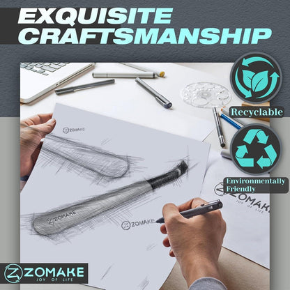 ZOMAKE Schuhlöffel Metall Lang 42cm - 2er Set Silber Shoe