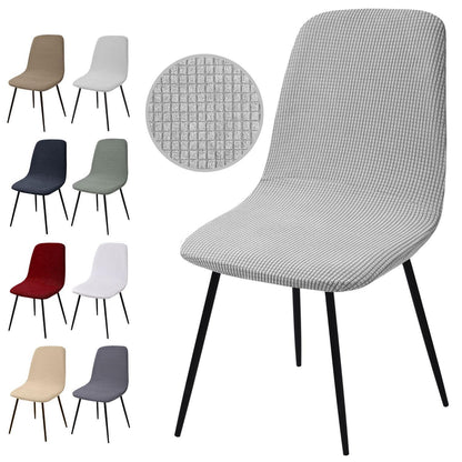 Stuhlhussen 2er Set Silbergrau | Stretch Jacquard Esszimmerstuhlbezug