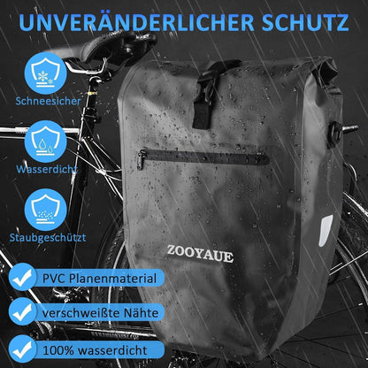 Fahrradtasche Gepäckträger 28L Wasserdicht Reflektoren