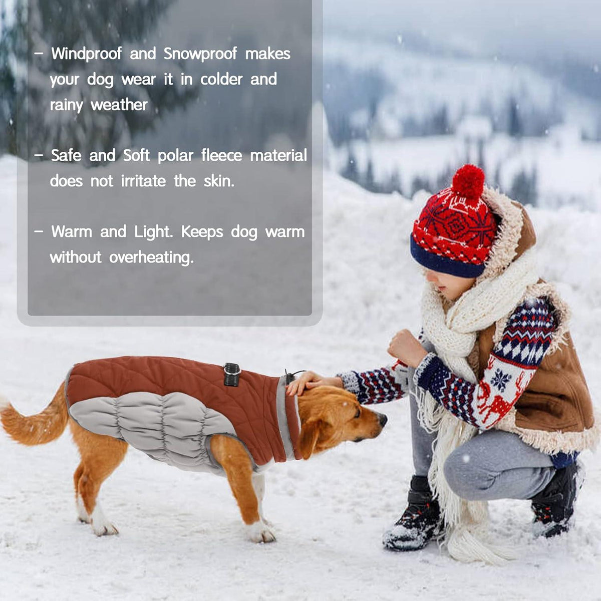 Wasserdichter Hundemantel Winterjacke für kleine bis große Hunde