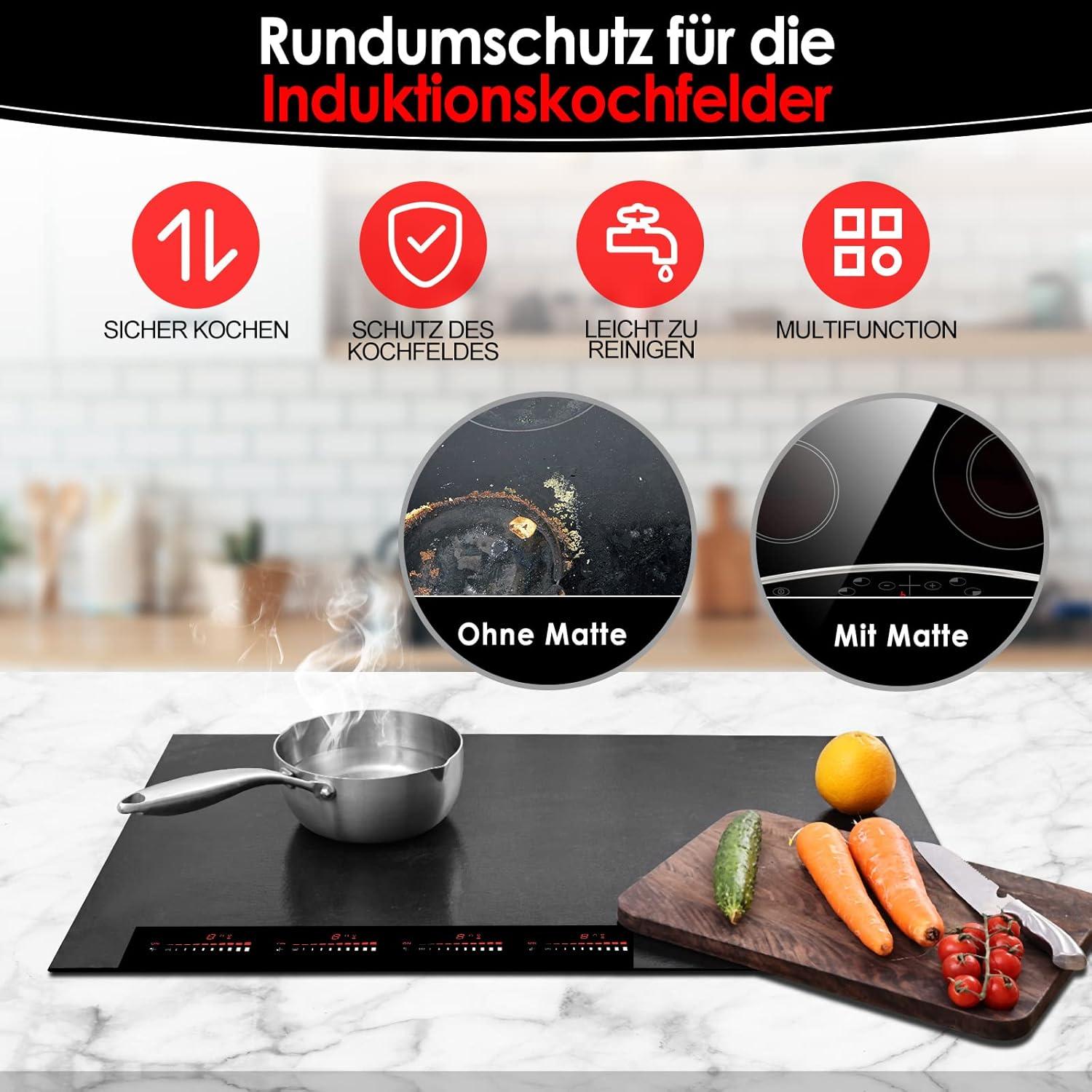 Induktionskochfeld Schutzmatte Silikon Multifunktionale Schwarz