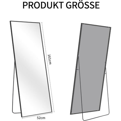 Großer Standspiegel Rechteckig mit Aluminiumrahmen – 161x52cm