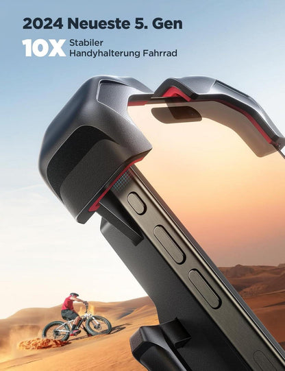 Handyhalterung Fahrrad Auto-Sperre Anti-Shake Motorrad 360° Holder