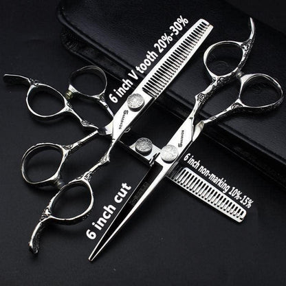 Professionelle Friseurschere 6 Zoll Edelstahl Set