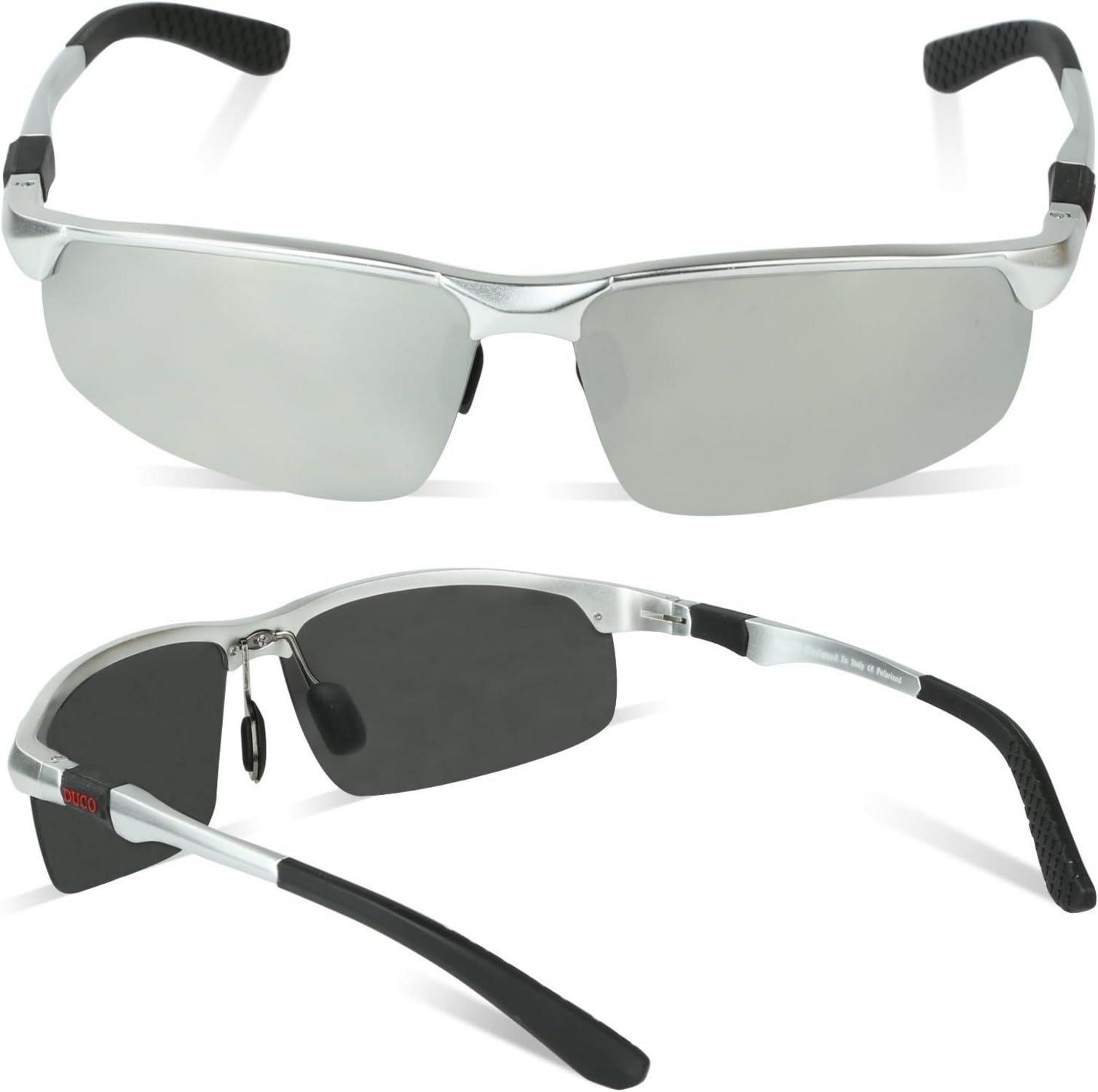 DUCO Herren Polarisierte Sport Sonnenbrille Al-Mg Rahmen