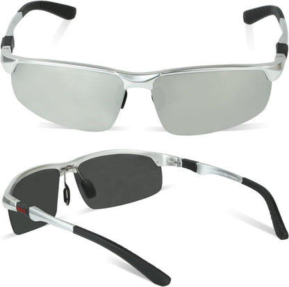 DUCO Herren Polarisierte Sport Sonnenbrille Al-Mg Rahmen