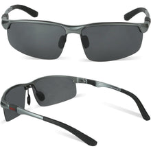DUCO Herren Polarisierte Driving Sonnenbrille Al-Mg Rahmen