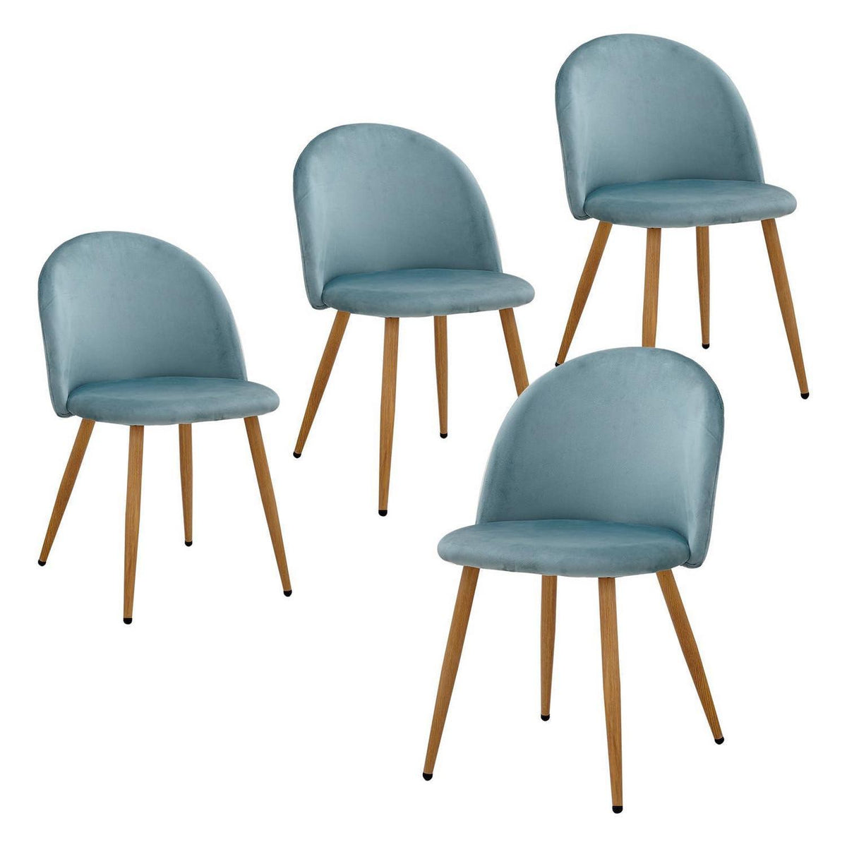 Samt Esszimmerstühle Set (Grün, 4er-Set) – Modern & Komfortabel