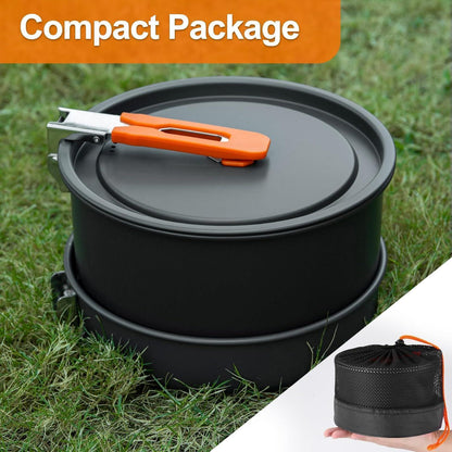 Odoland Camping Kochgeschirr Set Outdoor für 1-2 Personen