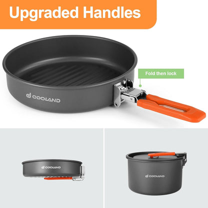 Odoland Camping Kochgeschirr Set für Outdoor Kochen