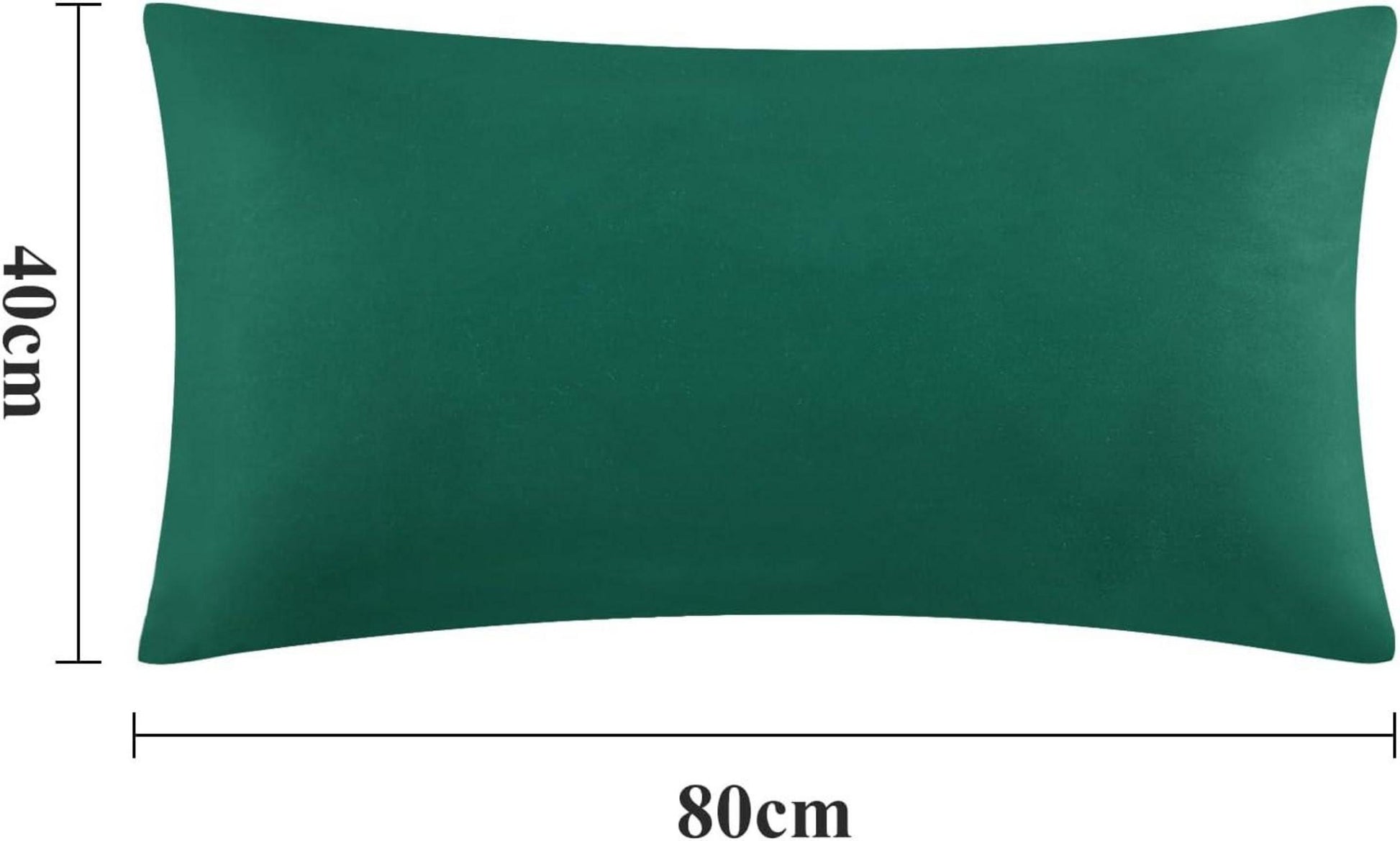 Weicher Mikrofaser Kissenbezug 40x80 Grün 2er Set mit Reißverschluss