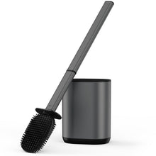 Silikon Toilettenbürste Set mit Halter – Grau