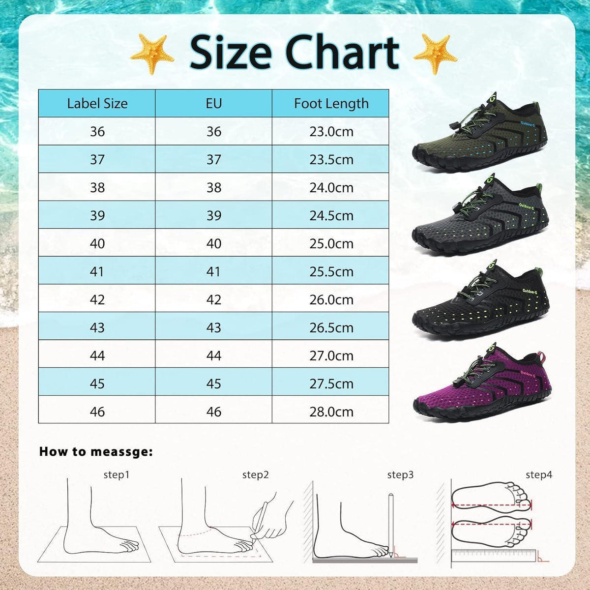 Wasserschuhe Damen Herren Grau Schnelltrocknend Gr. 36-46