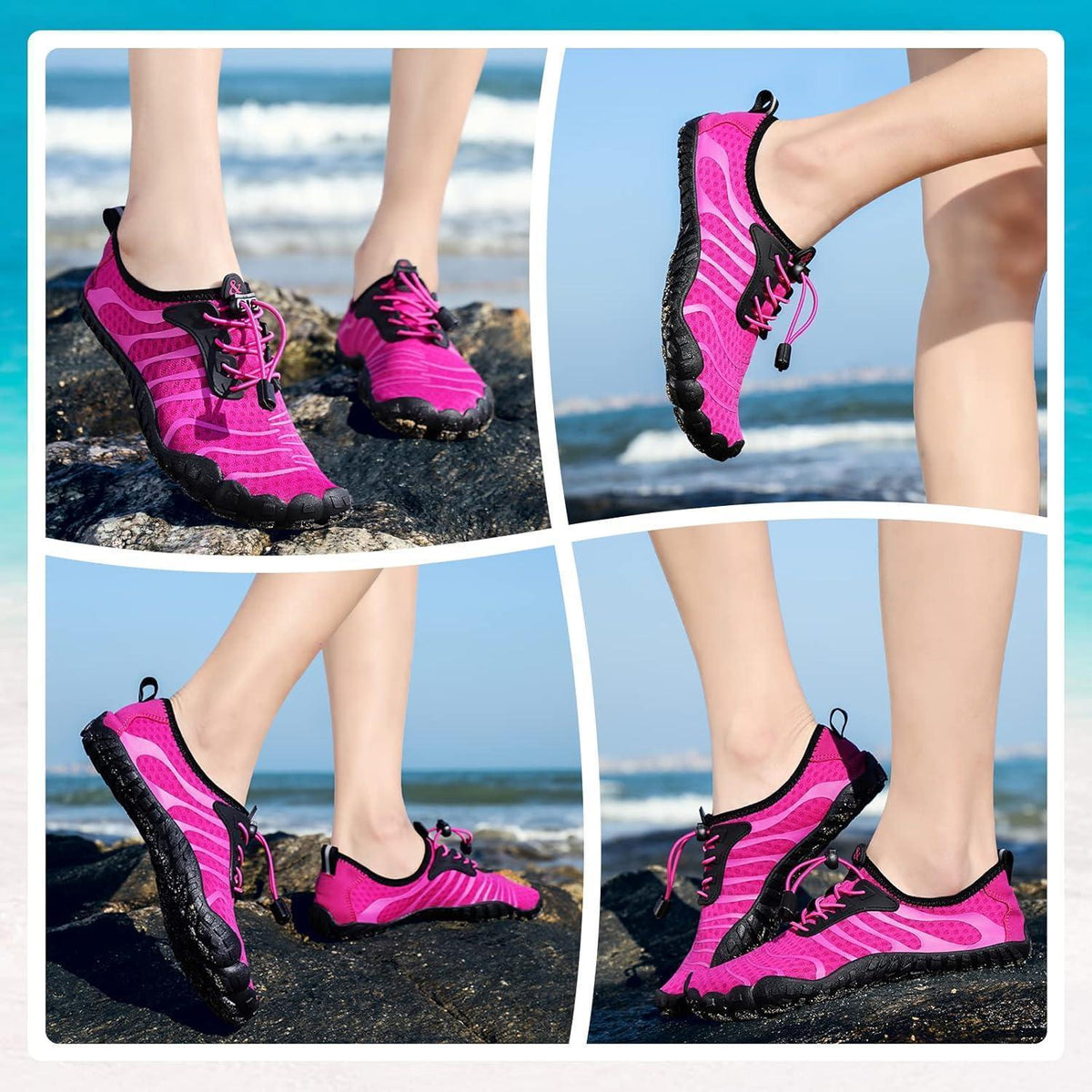 Wasserschuhe Damen Herren Lila Schnelltrocknend