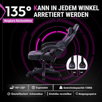 Dowinx Gaming Stuhl Racing Gamer Stuhl Ergonomischer Sessel