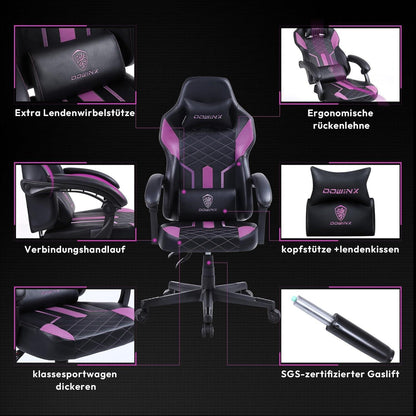 Dowinx Gaming Stuhl Racing Gamer Stuhl Ergonomischer Sessel