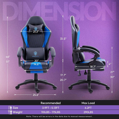 Gaming Stuhl mit Massagefunktion und verstellbarer