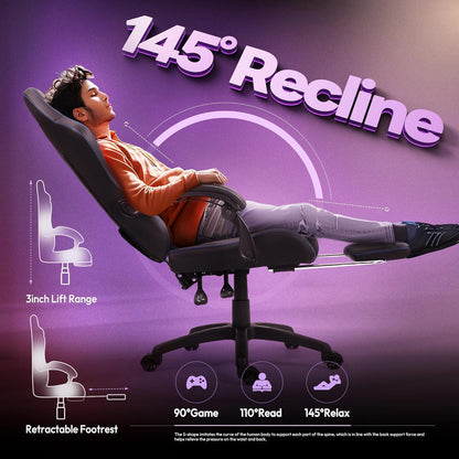 Gaming Stuhl mit Massagefunktion und verstellbarer
