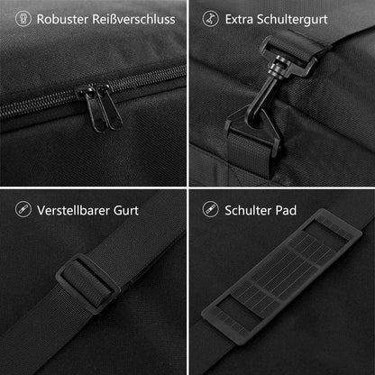 Auflagentasche Gartenauflagen Schutzhülle Wasserdicht Schwarz 175x55x75cm