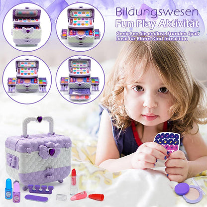Kinder-Make-up-Set Mädchen Schminkset Spielzeug Geschenk Geburtstag Weihnachten 4-12 Jahre